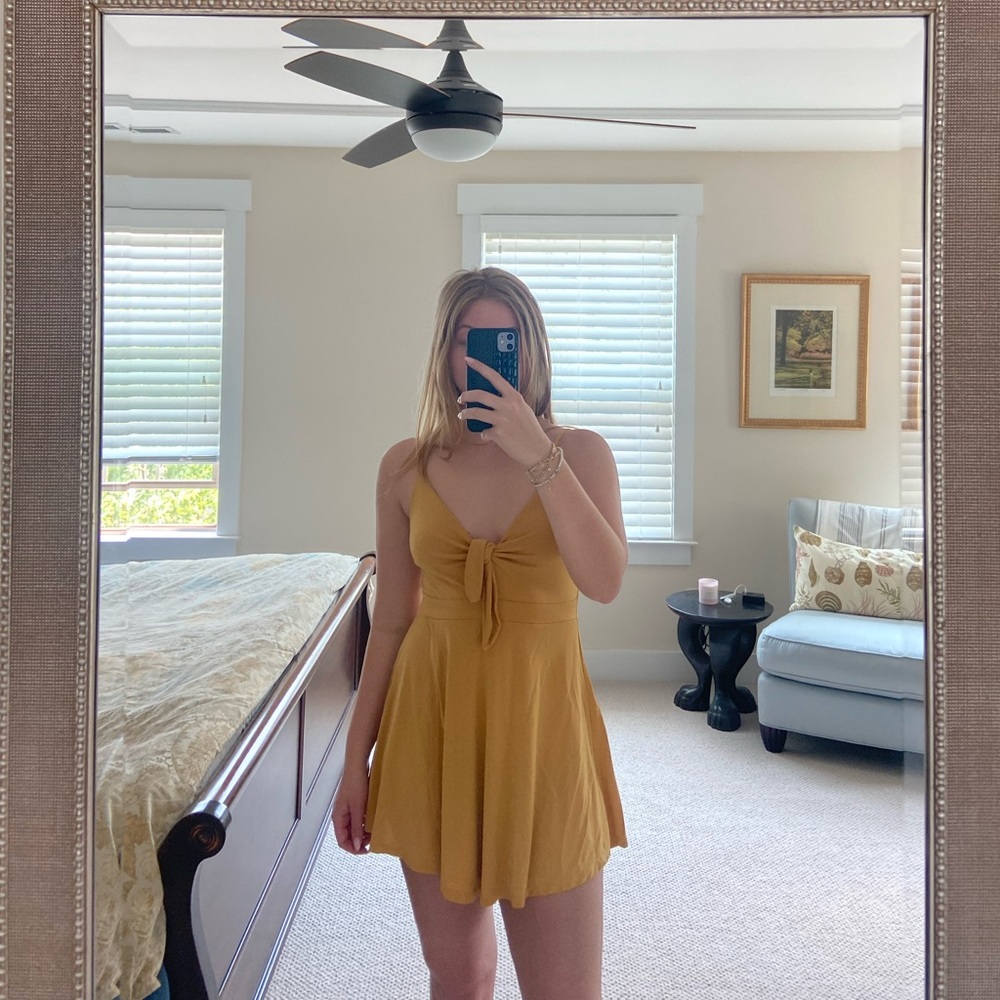 Sun dress front tie with shorts